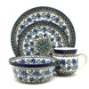 Polish Pottery 4-pc. Place Setting With Standard Bowl - Blue Chicory