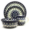 Polish Pottery 4-pc. Place Setting With Standard Bowl - Peacock