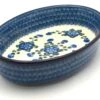 Polish Pottery Baker - Oval - Medium - Blue Poppy
