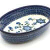 Polish Pottery Baker - Oval - Small - Blue Poppy