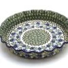 Polish Pottery Baker - Pie Dish - Fluted - Blue Chicory
