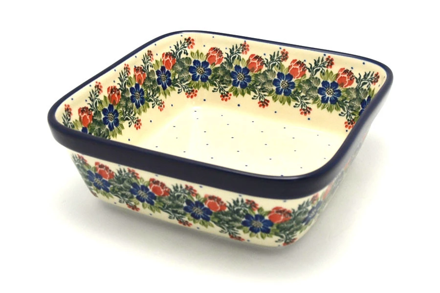 Polish Pottery Baker - Square - Garden Party