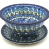 Polish Pottery Berry Bowl With Saucer - Antique Rose