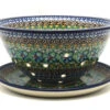 Polish Pottery Berry Bowl With Saucer - Unikat Signature - U151