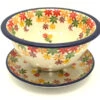 Polish Pottery Berry Bowl With Saucer - Unikat Signature - U4937