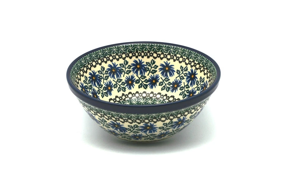 Polish Pottery Bowl - Large Nesting (7 1/2") - Blue Chicory 1 Polish Pottery Bowl - Large Nesting (7 1/2") - Blue Chicory