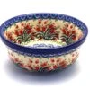 Polish Pottery Bowl - Soup And Salad - Crimson Bells