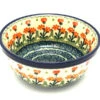 Polish Pottery Bowl - Soup And Salad - Peach Spring Daisy