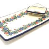 Polish Pottery Bread Dipping Set - Garden Party