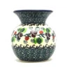 Polish Pottery Bubble Vase - Burgundy Berry Green