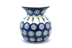 Polish Pottery Bubble Vase - Peacock