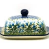 Polish Pottery Butter Dish - Blue Bells