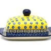 Polish Pottery Butter Dish - Sunburst