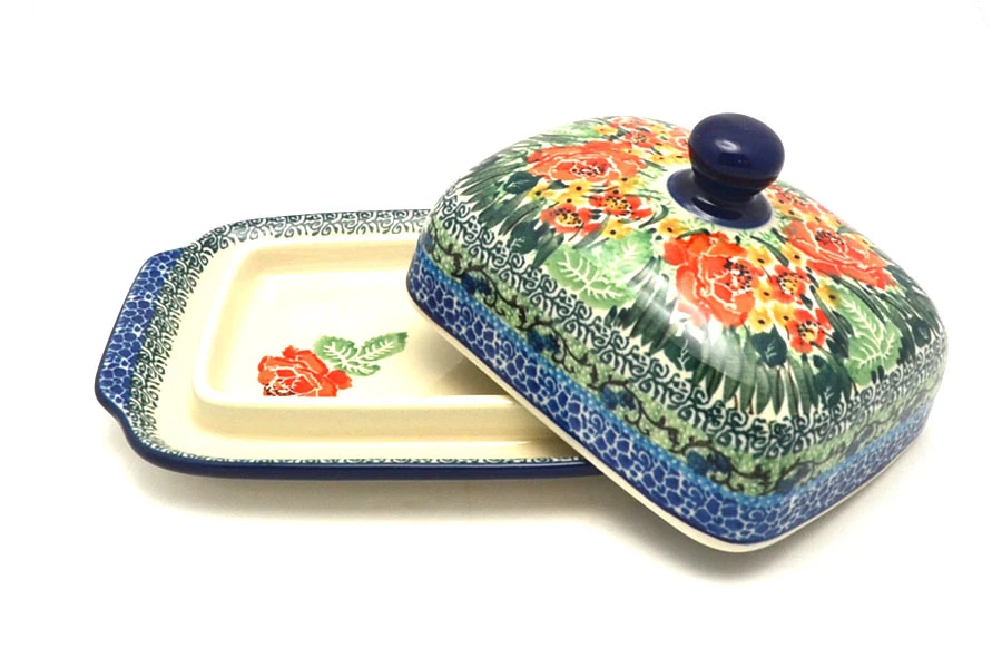 Polish Pottery Butter Dish - Unikat Signature - U4400 2 Polish Pottery Butter Dish - Unikat Signature - U4400 - Image 2