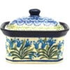 Polish Pottery Cake Box - Small - Blue Bells