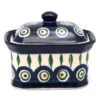 Polish Pottery Cake Box - Small - Peacock