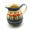 Polish Pottery Creamer - 10 Oz. - Peach Spring Daisy