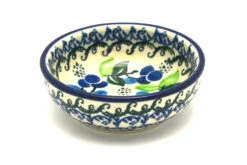 Polish Pottery Dish - Round Food Prep - Blue Berries