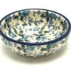 Polish Pottery Dish - Round Food Prep - Forget-Me-Knot