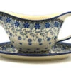 Polish Pottery Gravy Boat - Silver Lace