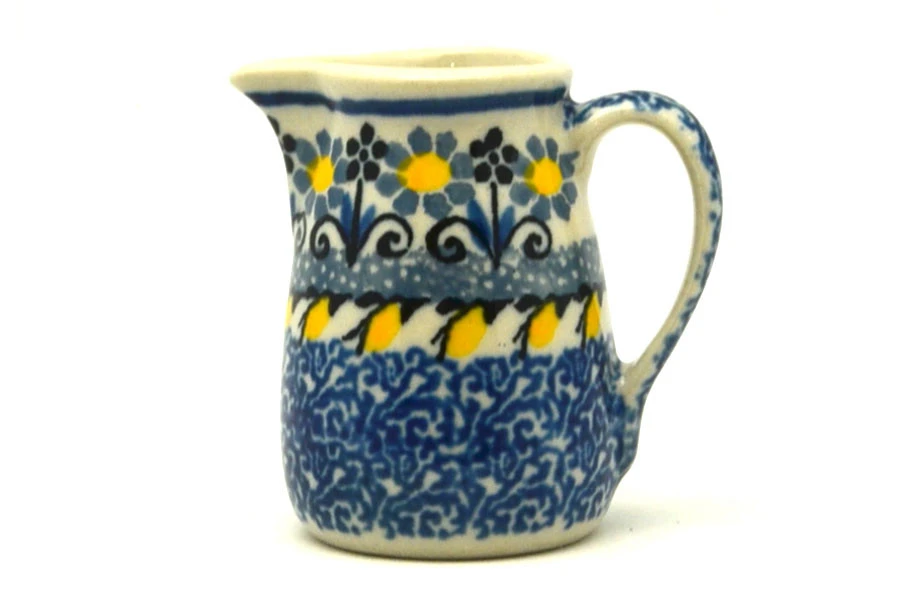 Polish Pottery Miniature Pitcher - Daisy Maize
