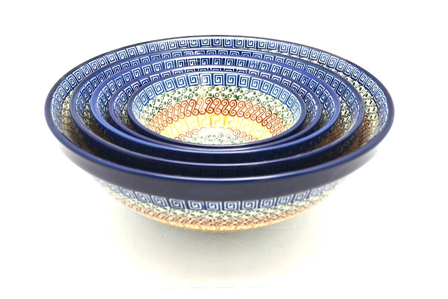 Polish Pottery Nesting Bowl Set - Autumn