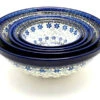 Polish Pottery Nesting Bowl Set - Silver Lace