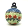 Polish Pottery Ornament - Ball - Maraschino