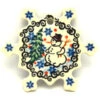 Polish Pottery Ornament - Snowflake - Unikat Signature - U4661