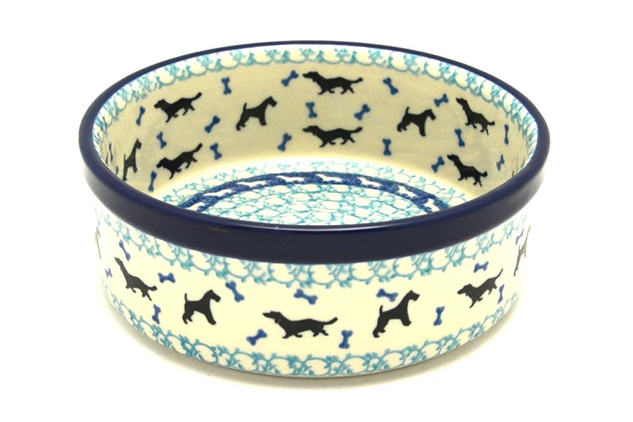 Polish Pottery Pet Dish - 20 Oz. - Dog Park