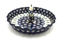 Polish Pottery Pie Set - Peacock