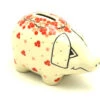 Polish Pottery Piggy Bank - Pink Peppercorn