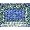 Polish Pottery Plate - Rectangular - Huckleberry