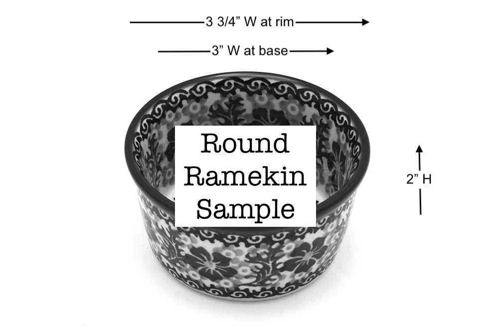 Polish Pottery Ramekin - Blue Bells - Image 2