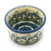 Polish Pottery Ramekin - Blue Spring Daisy