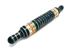 Polish Pottery Rolling Pin - Peach Spring Daisy