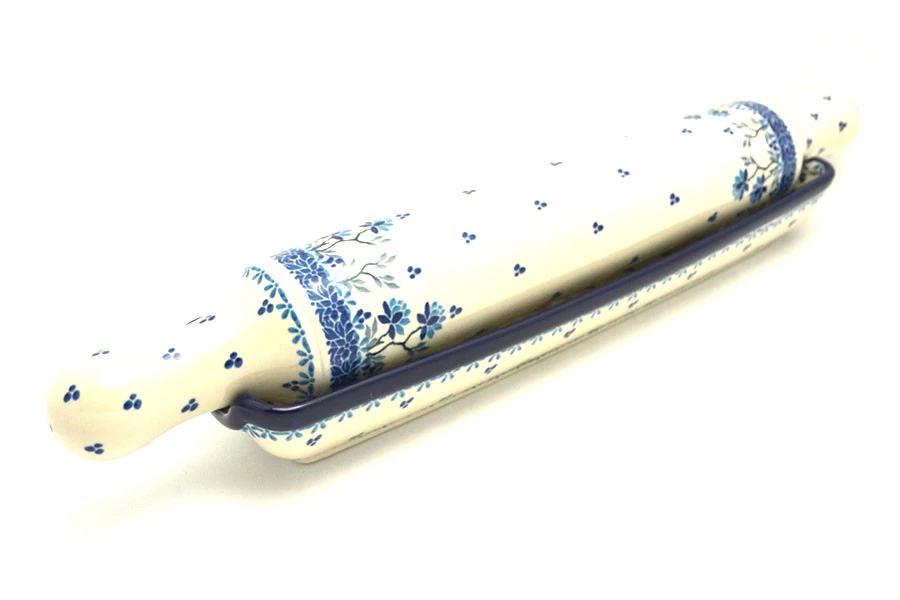 Polish Pottery Rolling Pin With Stand - Clover Field