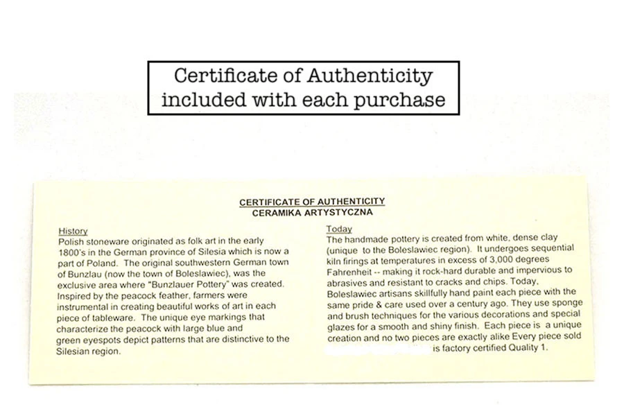 Polish Pottery Salt & Pepper Set - Blue Berries - Image 4