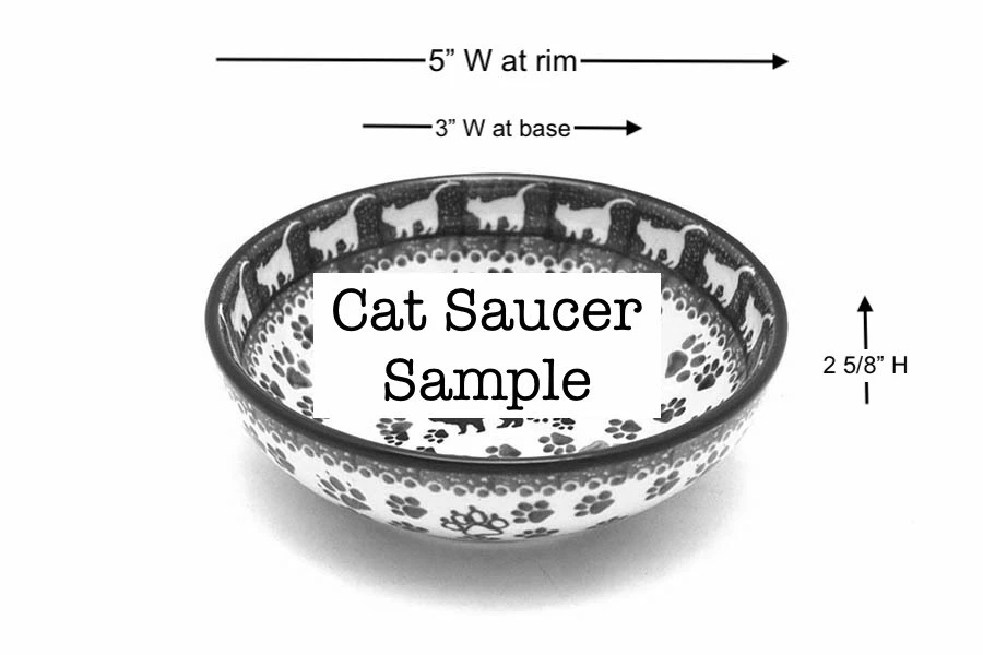 Polish Pottery Small Shallow Bowl - White Poppy 2 Polish Pottery Small Shallow Bowl - White Poppy - Image 2