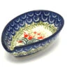 Polish Pottery Spoon Rest - Crimson Bells