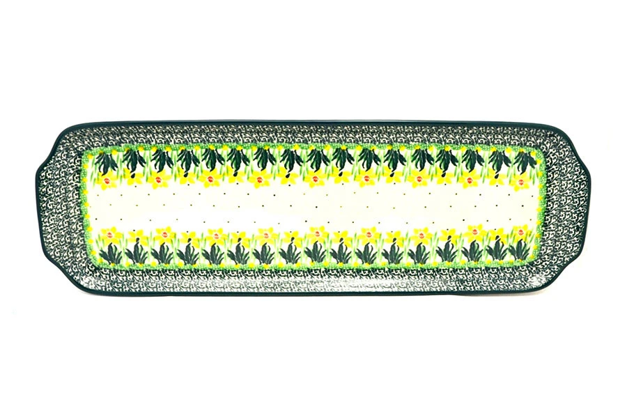 Polish Pottery Tray - Appetizer - 16" - Daffodil 1 Polish Pottery Tray - Appetizer - 16" - Daffodil