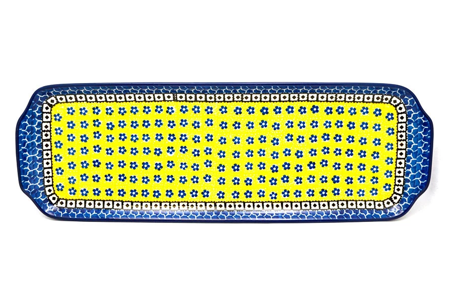 Polish Pottery Tray - Appetizer - 16" - Sunburst