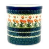 Polish Pottery Utensil Holder - Peach Spring Daisy