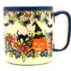 Polish Pottery Straight-Sided Mug - Vena Spooky Boo Boo